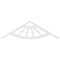Ekena Millwork Pitch Classic Wagon Wheel Architectural Grade PVC Gable Pediment, 60"W x 17 1/2"H x 1"P (7/12) GPP060X018X100CWW - alternate 5